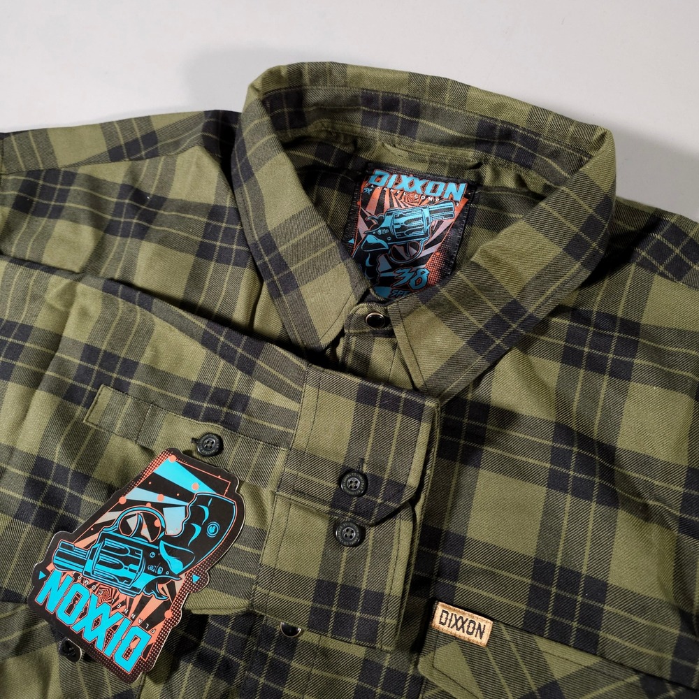 Dixxon Flannel Co Shirt Mens 5X Green Black 38 Special Plaid Button Up NWT New